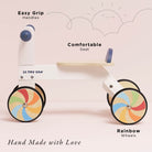 Le Toy Van Wooden Rainbow Ride On Trike – Push & Pedal Riding Vehicles for children, available at Learning Bugs UK