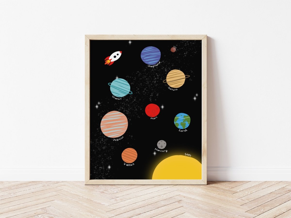 Planets 2 Print – for children, available at Learning Bugs UK