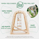 Goodevas 6 in 1 Indoor Wooden Playground (Art Set Excluded) – Climbing Frame for children, available at Learning Bugs UK