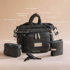 Buy Baby Changing Tote Bag - Soft Black | Changing Bags & Travel Changing Mats for kids by Learning Bugs UK