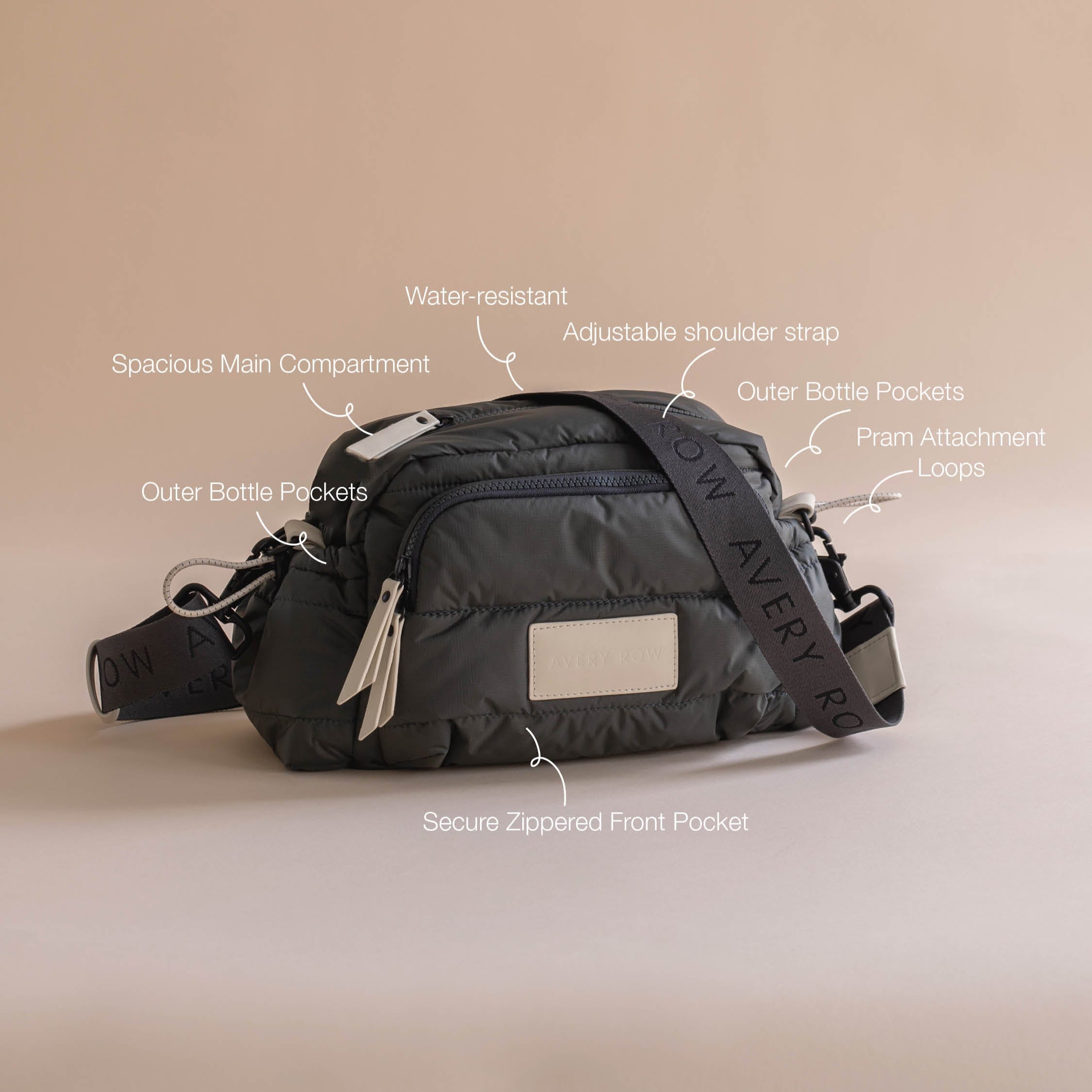 Buy Pram Organiser Bag - Soft Black | Changing Bags & Travel Changing Mats for kids by Learning Bugs UK