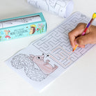 Rex London Mini Colouring & Puzzle Book with 7-Colour Pencil (3 Choices) by Rex London - Learning Bugs UK