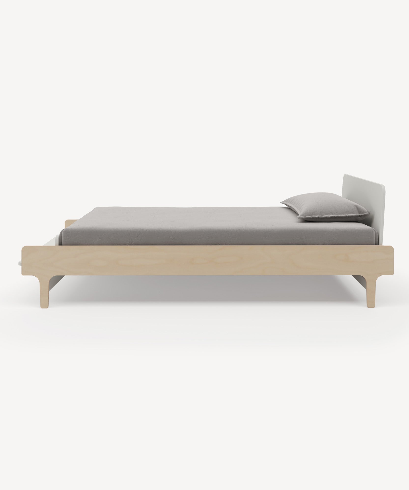 Oeuf River Single Bed - White & Birch, view 2