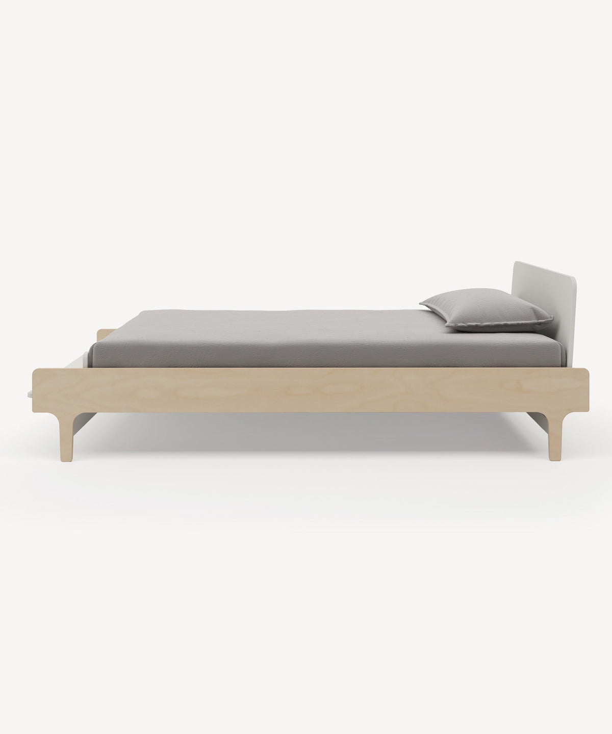 Oeuf River Single Bed - White & Birch, view 2