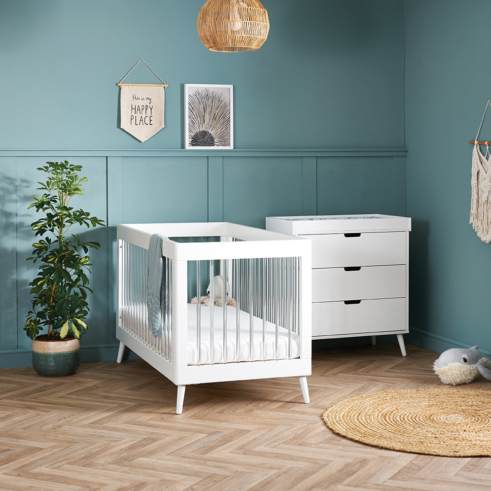 Obaby Maya 2 Piece Room Set - White With Acrylic