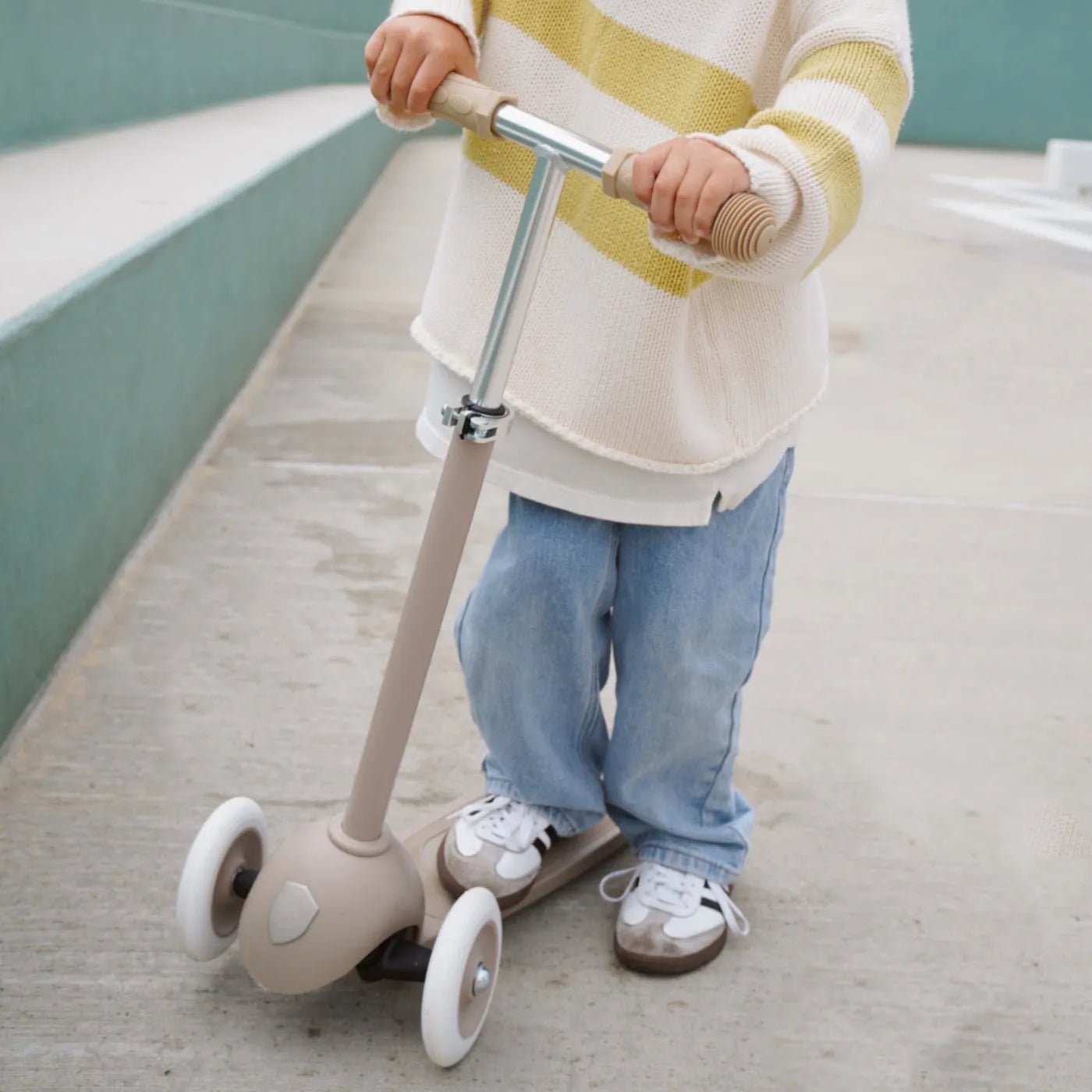 Buy Banwood Eco Scooter Kids 3 - Wheel Scooter (Sand) | SCOOTER for kids by Learning Bugs UK