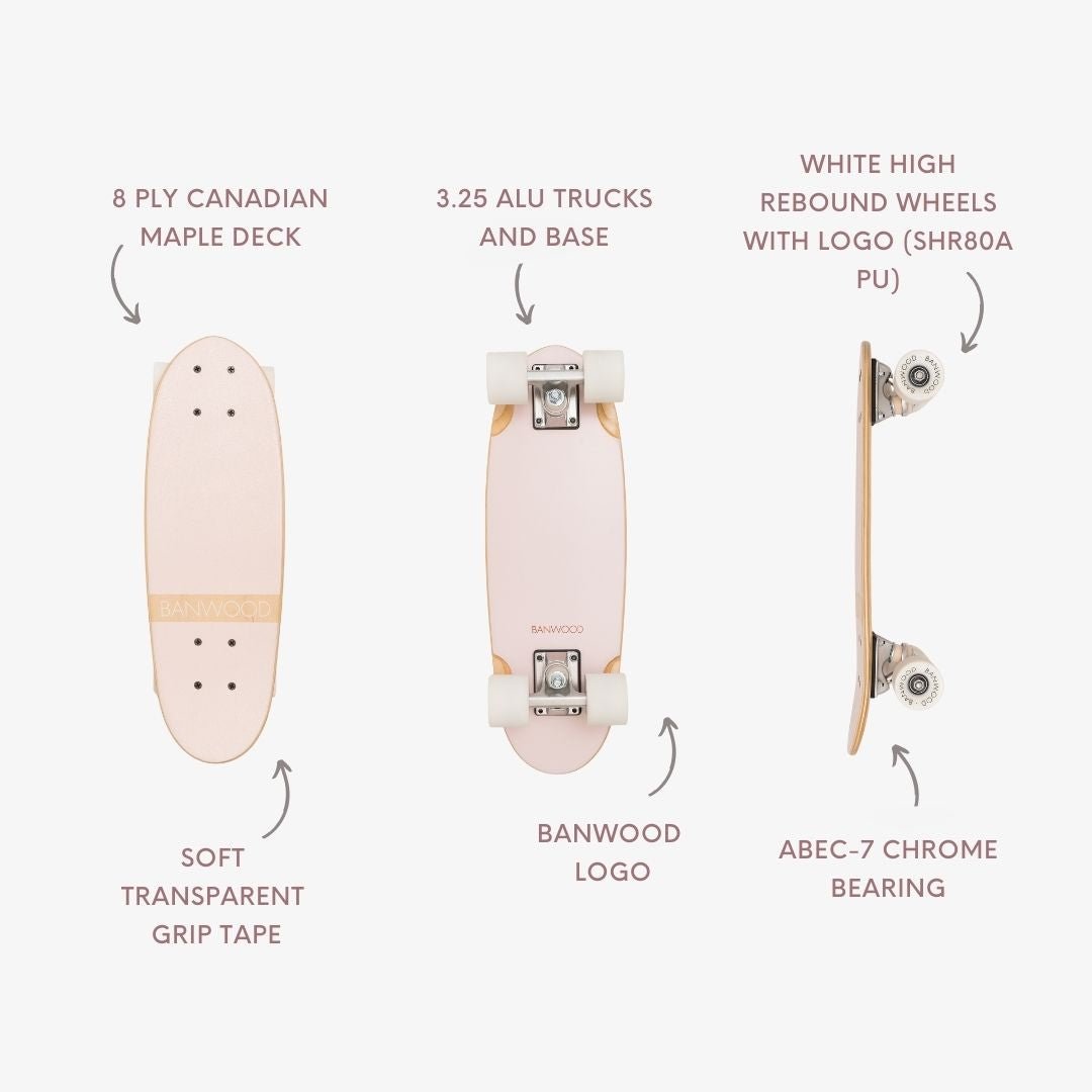 Buy Banwood Skateboard – Kids Maple Deck Skateboard (Pink) | SKATEBOARD for kids by Learning Bugs UK