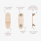 Buy Banwood Skateboard – Kids Maple Deck Skateboard (Cream) | SKATEBOARD for kids by Learning Bugs UK