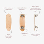 Buy Banwood Skateboard – Kids Maple Deck Skateboard (Nature) | SKATEBOARD for kids by Learning Bugs UK