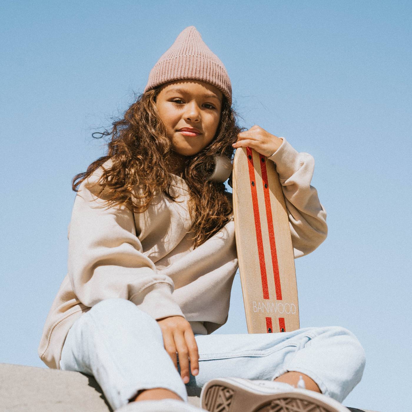 Banwood Skateboard – Kids Maple Deck Skateboard (Red)