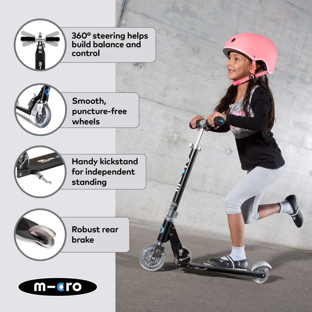 Micro Scooters Micro Sprite Scooter - Classic – Scooters for children, available at Learning Bugs UK