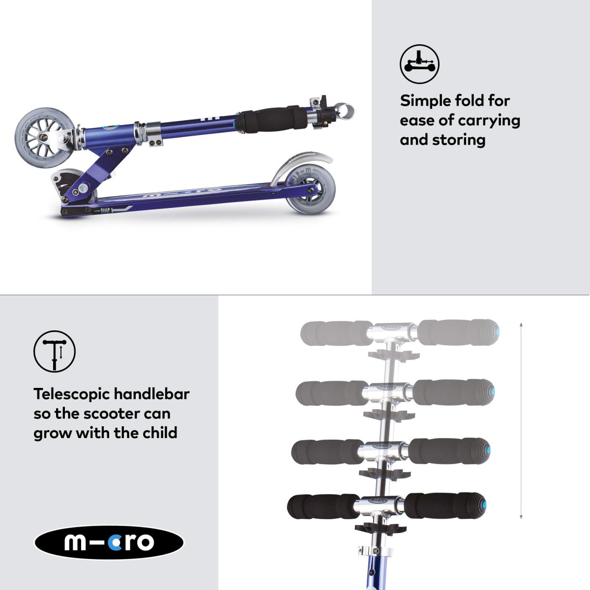 Micro Scooters Micro Sprite Scooter - Classic – Scooters for children, available at Learning Bugs UK