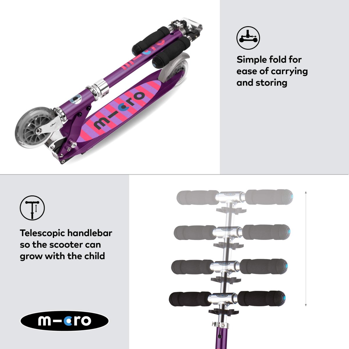 Micro Scooters Micro Sprite Scooter - Classic – Scooters for children, available at Learning Bugs UK