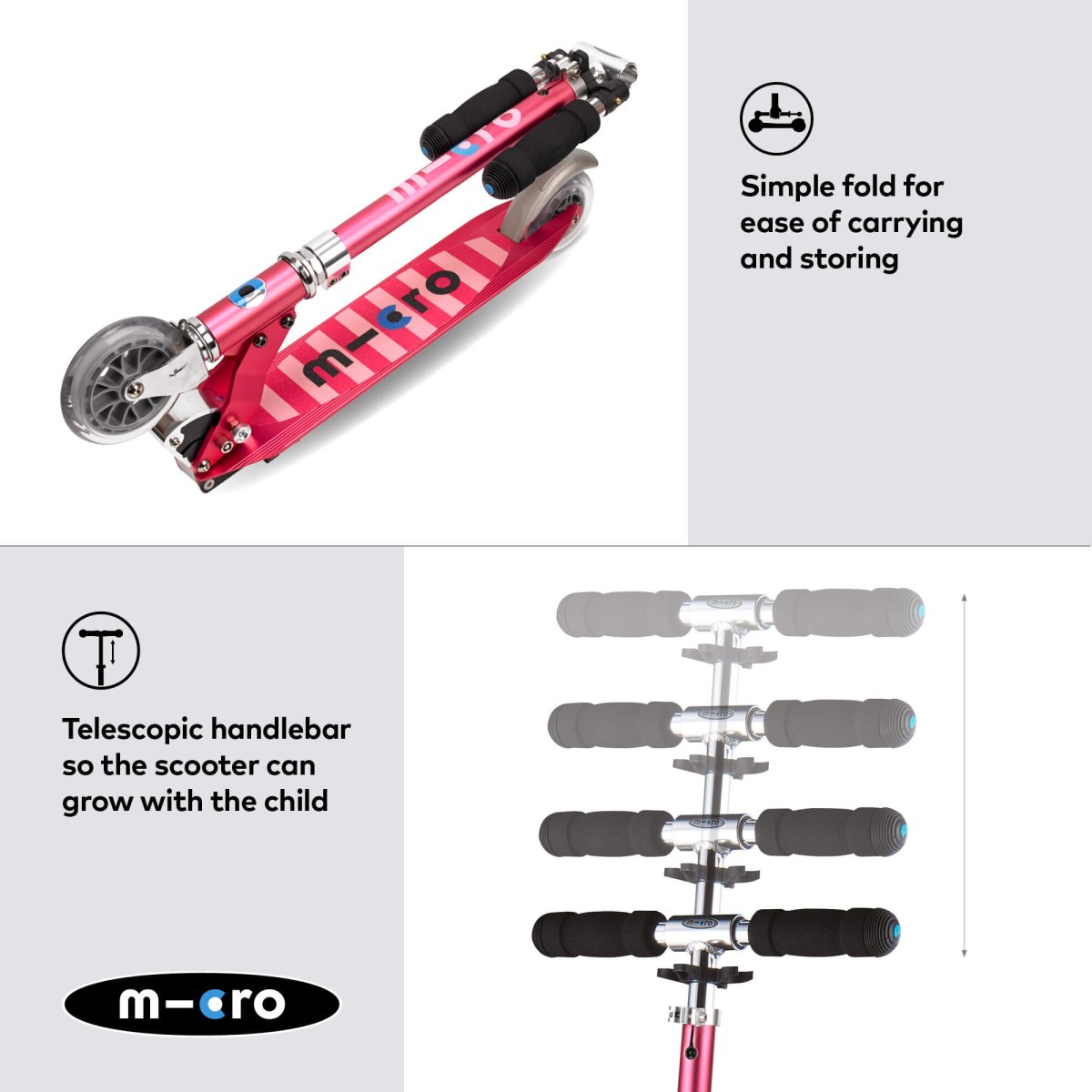 Micro Scooters Micro Sprite Scooter - Classic – Scooters for children, available at Learning Bugs UK