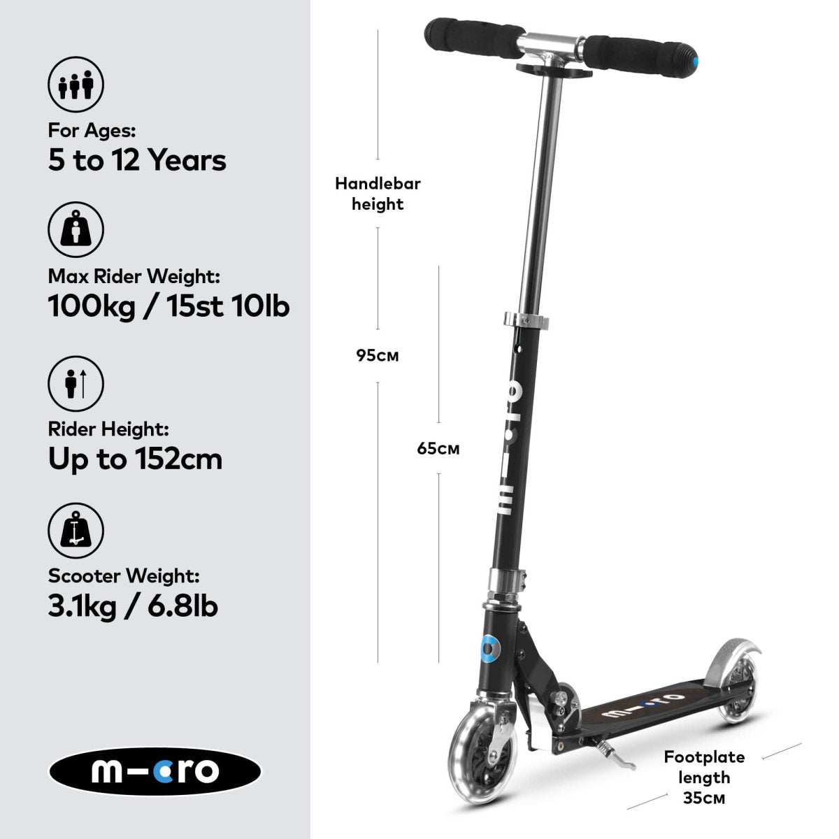 Micro Scooters Micro Sprite LED Scooter – Scooters for children, available at Learning Bugs UK