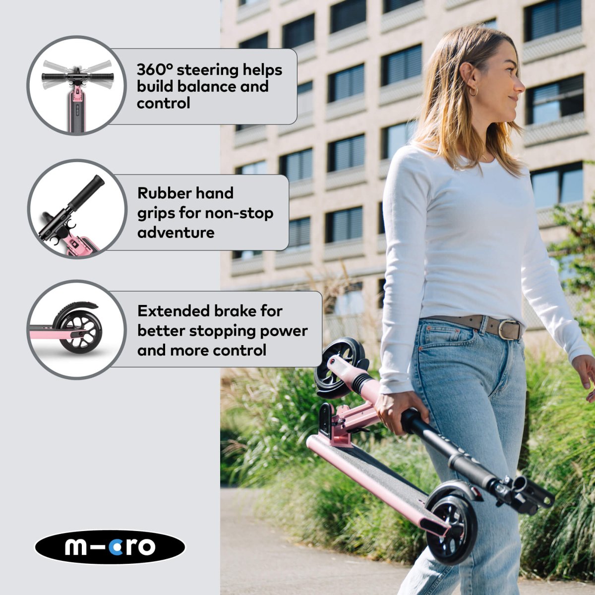 Micro Scooters Micro Sprite Suspension Scooter – Scooters for children, available at Learning Bugs UK