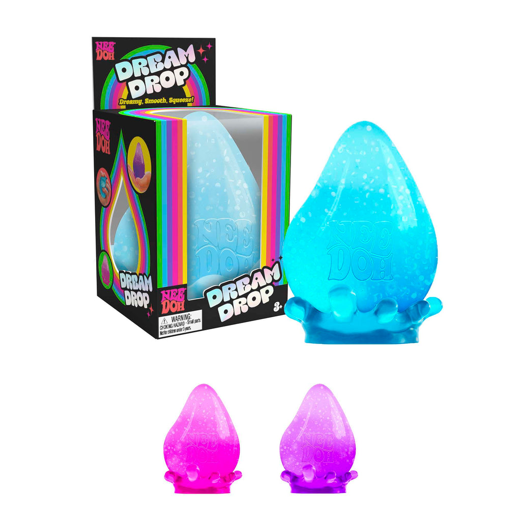 NeeDoh Dream Drop – Glitter Raindrop Fidget Toy (Colour Chosen at Random)