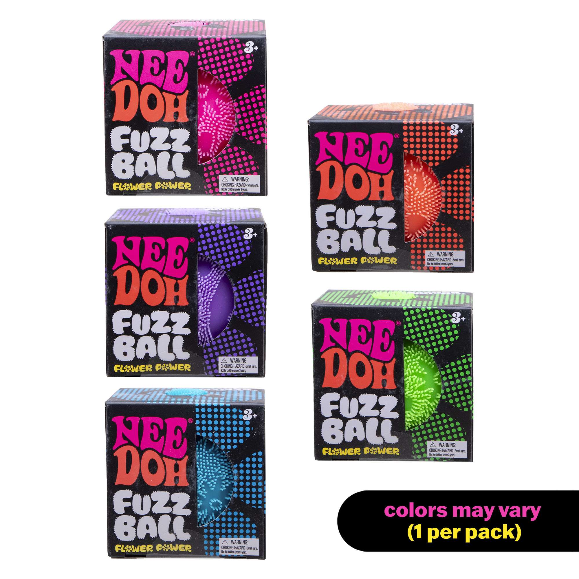 NeeDoh Fuzz Ball Flower Power – Soft & Fuzzy Sensory Toy