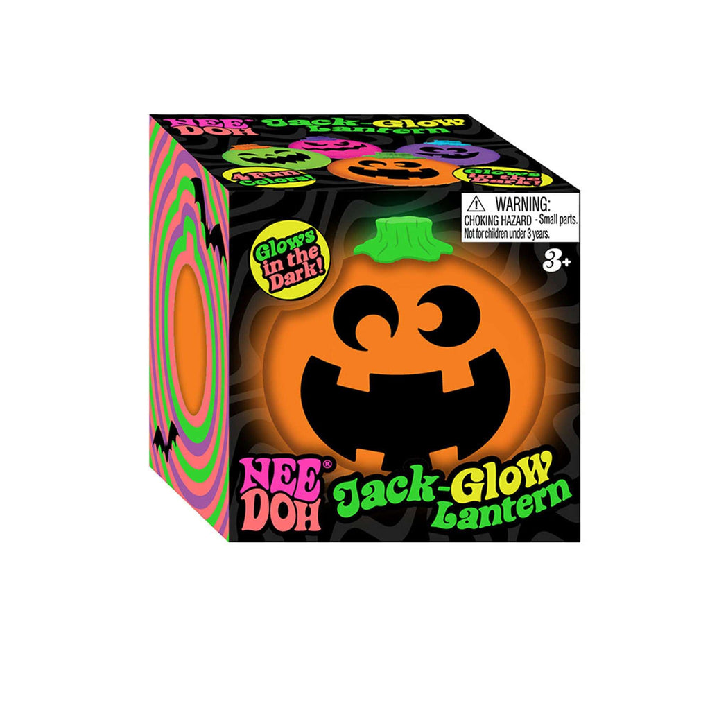 NeeDoh Jack-Glow Lantern – Glow in the Dark Pumpkin Fidget Toy