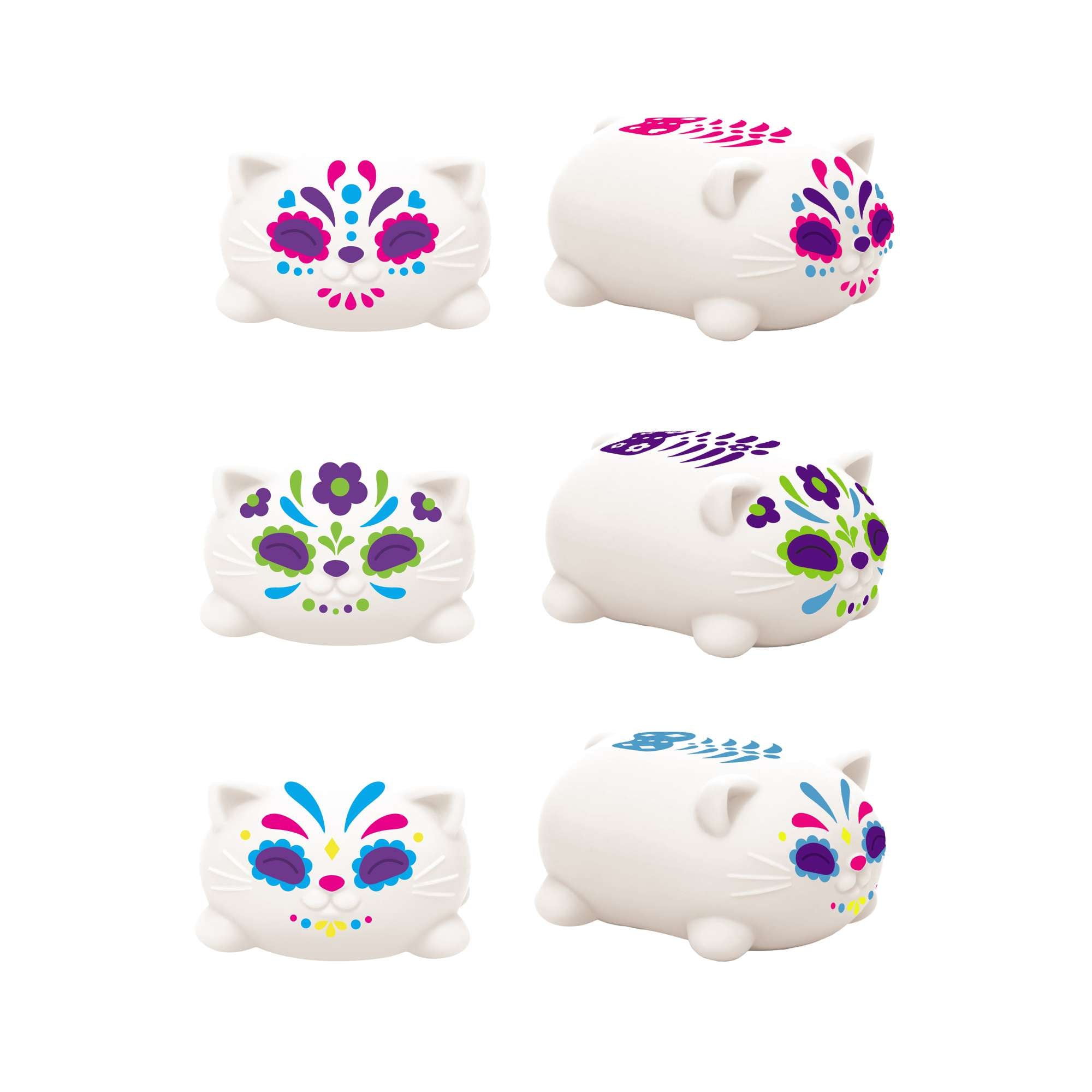 NeeDoh Sugar Skull Cats – Glow in the Dark Halloween