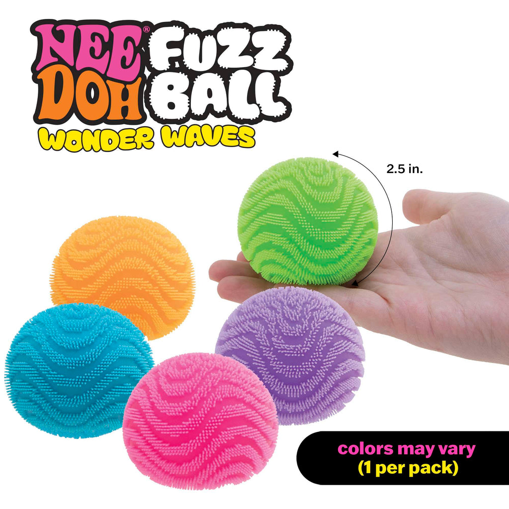 NeeDoh Fuzz Ball Wonder Waves – Sensory Squishy Fidget Toy for Kids