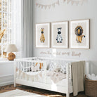 Neutral Safari Animals Nursery Prints Set of 3 – Print Sets for children, available at Learning Bugs UK