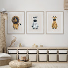 Neutral Safari Animals Nursery Prints Set of 3 – Print Sets for children, available at Learning Bugs UK