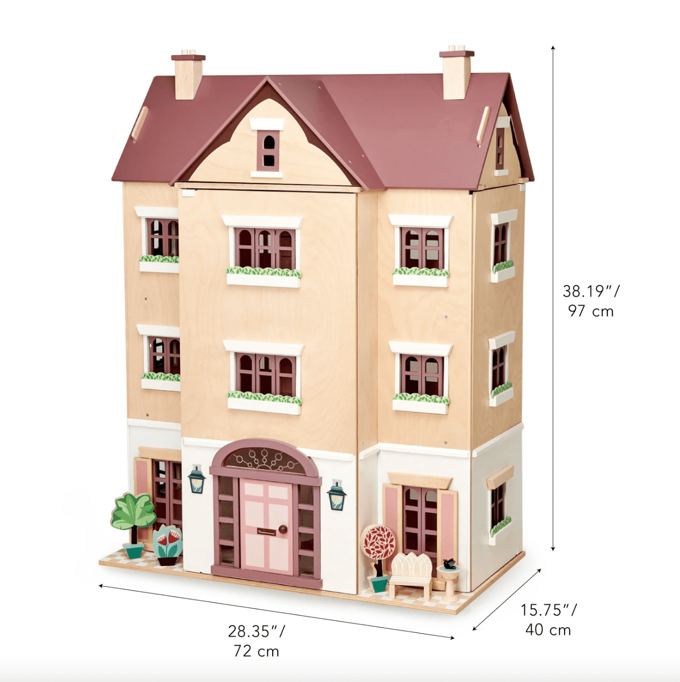 Buy Fantail Hall | Wooden dolls house for kids by Learning Bugs UK