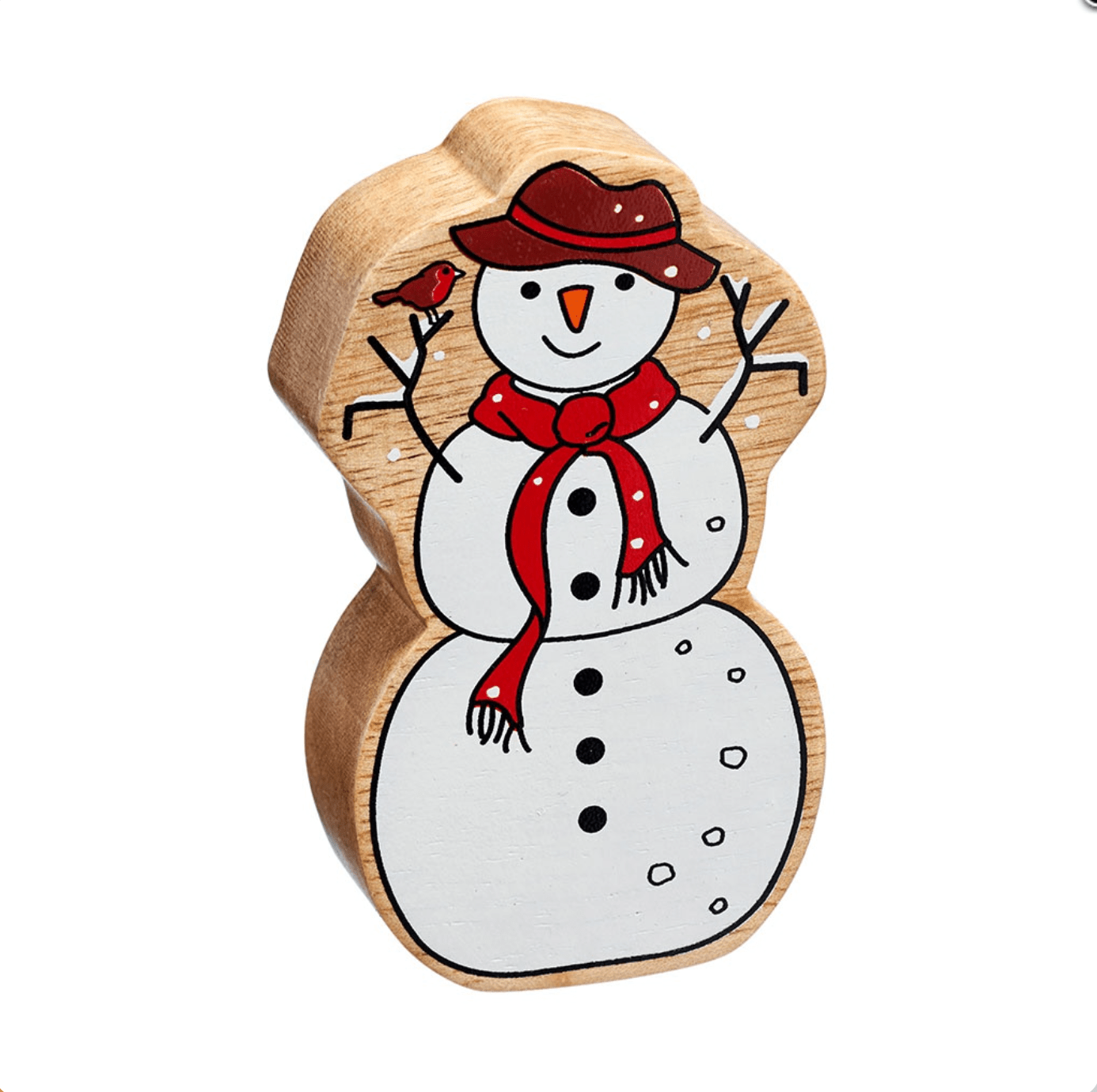 Buy Wooden White Snowman Figure | for kids by Learning Bugs UK