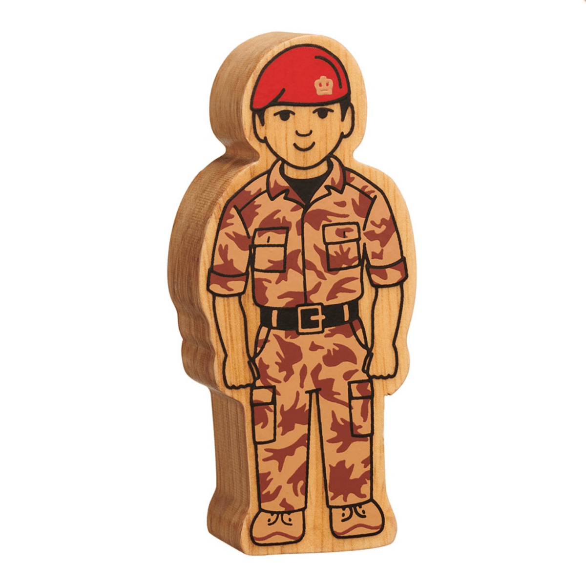 Wooden Army Officer Figure – for children, available at Learning Bugs UK