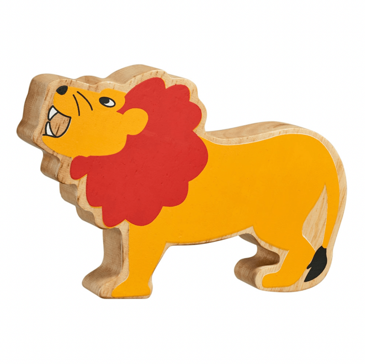 Wooden Lion Figure – for children, available at Learning Bugs UK