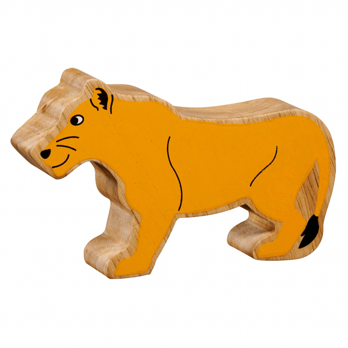 Wooden Lioness Figure – for children, available at Learning Bugs UK