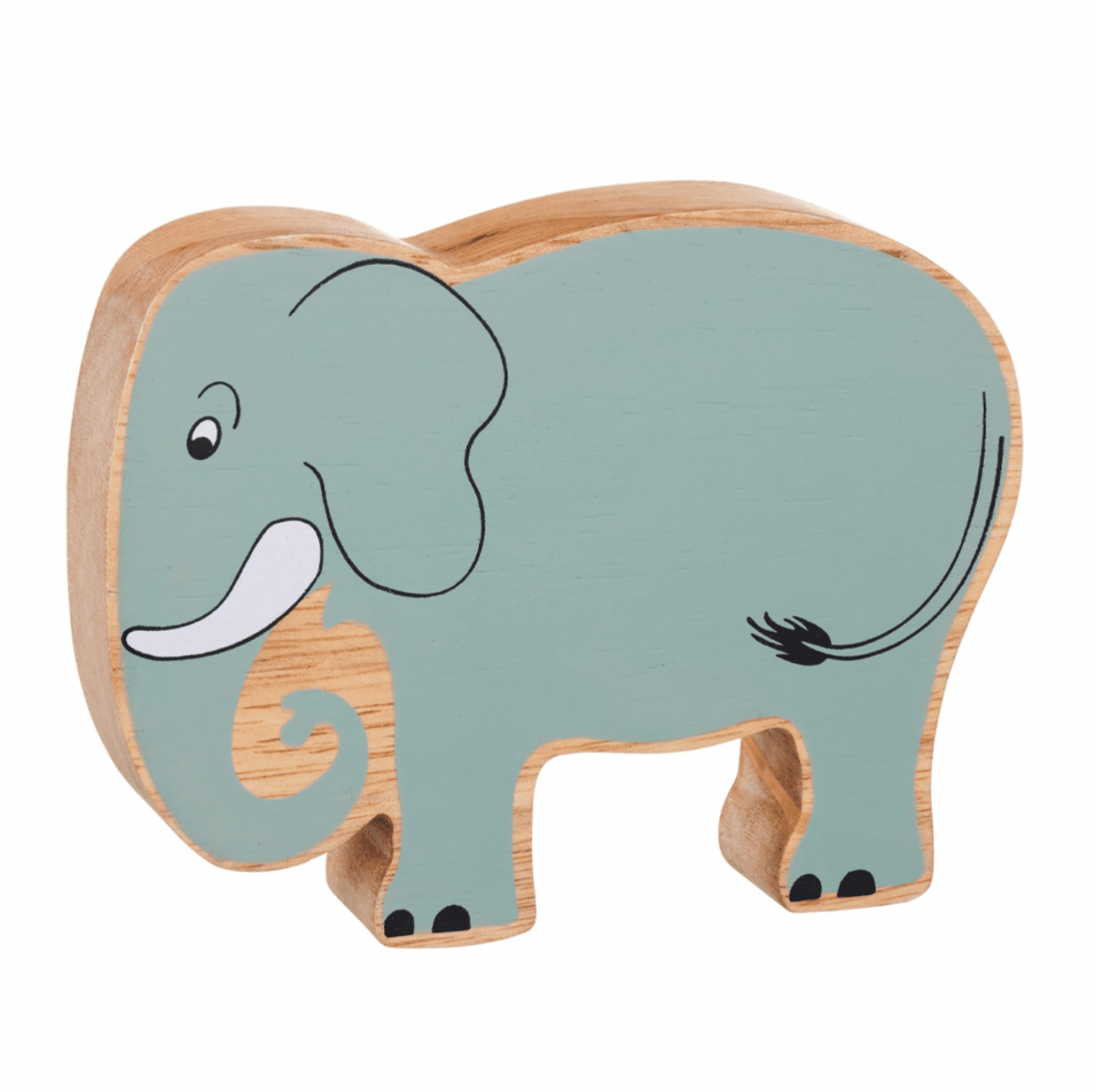 Wooden Elephant Figure – for children, available at Learning Bugs UK