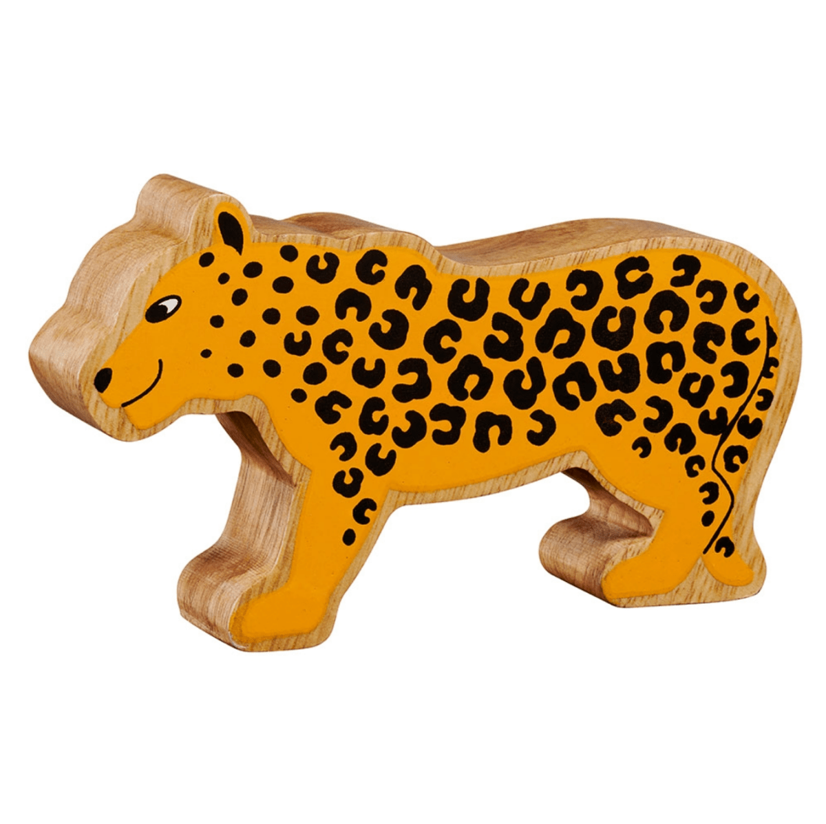 Wooden Leopard Figure – for children, available at Learning Bugs UK