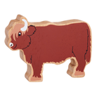 Wooden Highland Cow Figure – for children, available at Learning Bugs UK