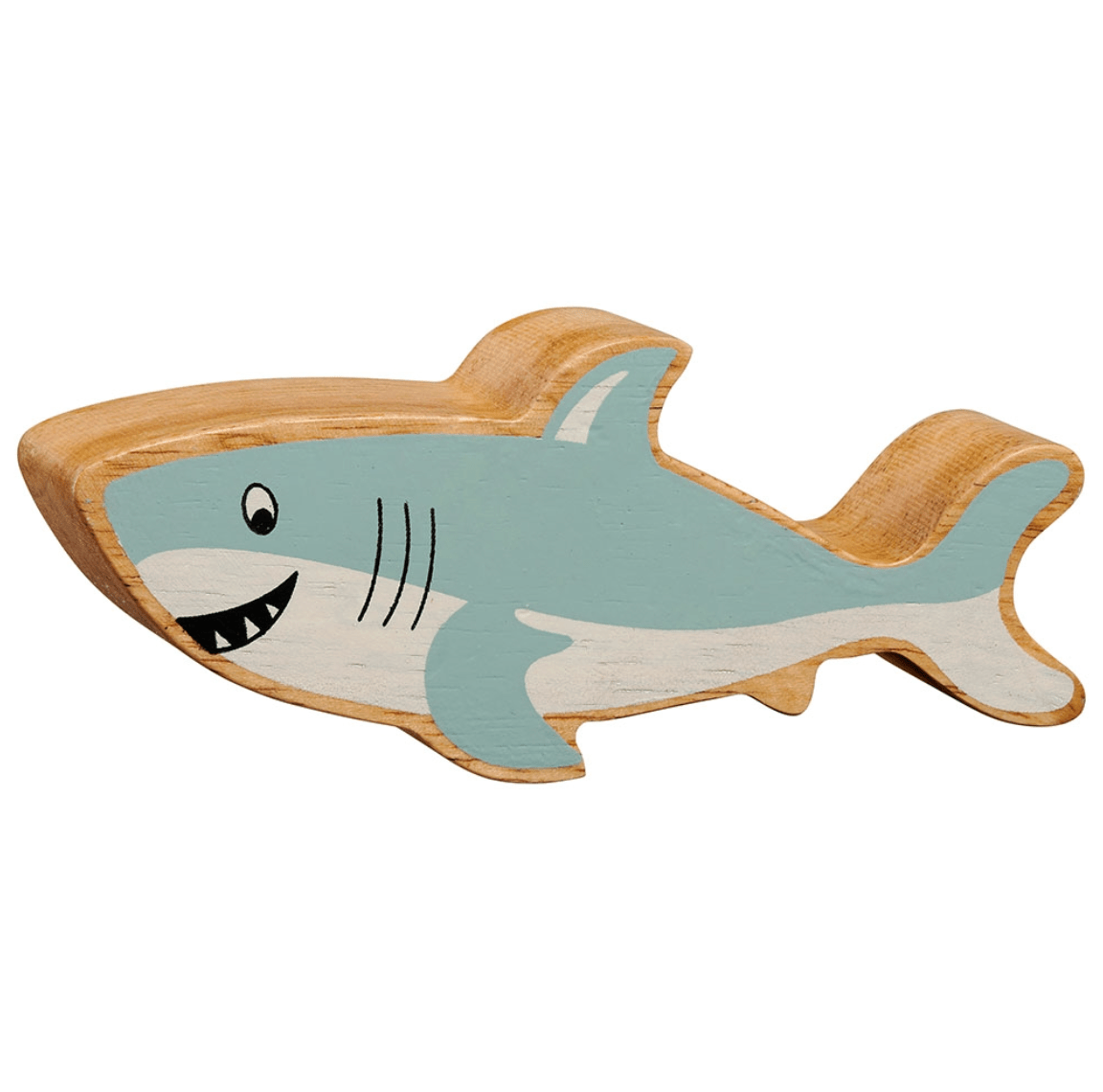 Wooden Shark Figure – for children, available at Learning Bugs UK