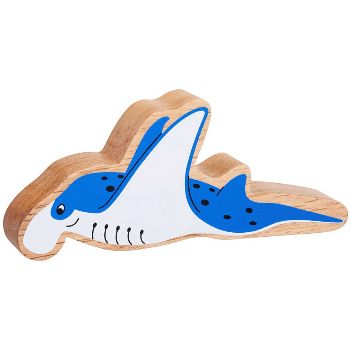 Wooden Manta Ray Figure – for children, available at Learning Bugs UK