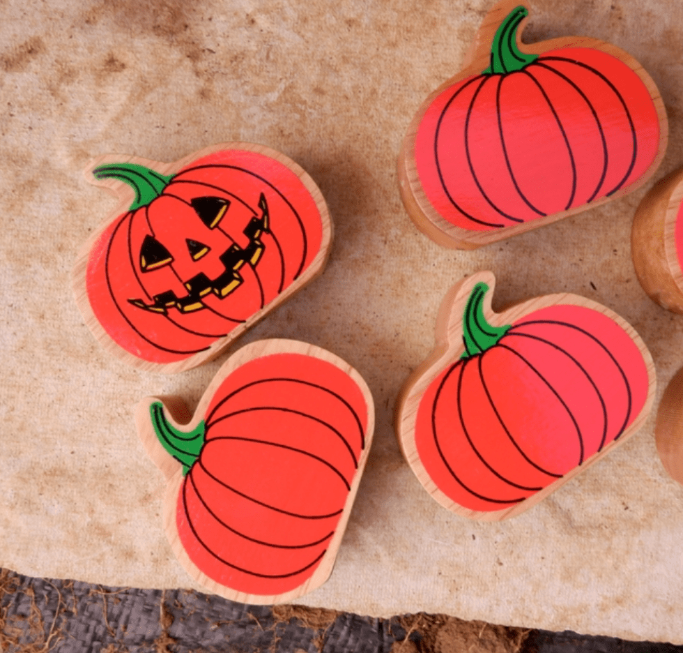 Buy Lanka Kade Wooden Orange Pumpkin | for kids by Learning Bugs UK