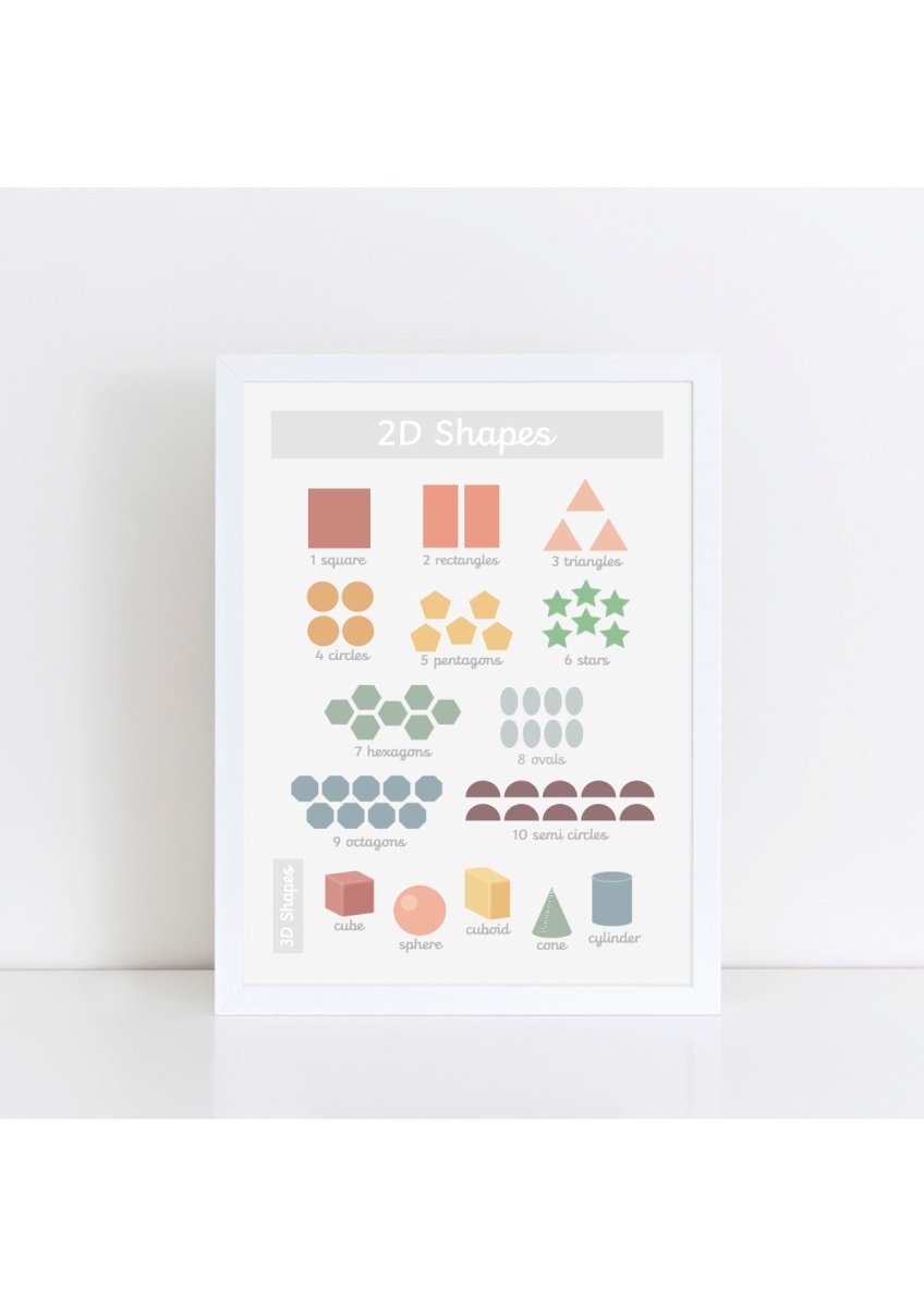 Shapes Print - muted – Best Sellers for children, available at Learning Bugs UK