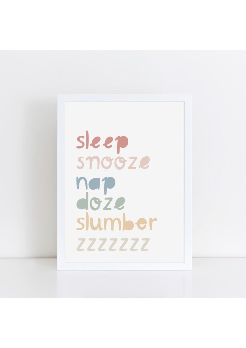 Sleep Snooze Print – for children, available at Learning Bugs UK