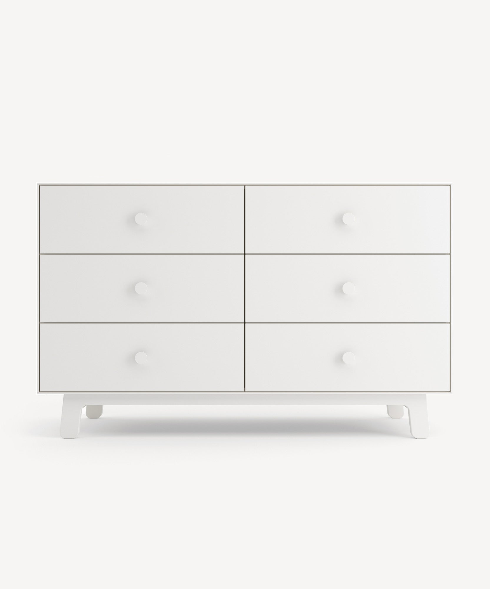 Oeuf Merlin 6-Drawer Dresser in White, front view