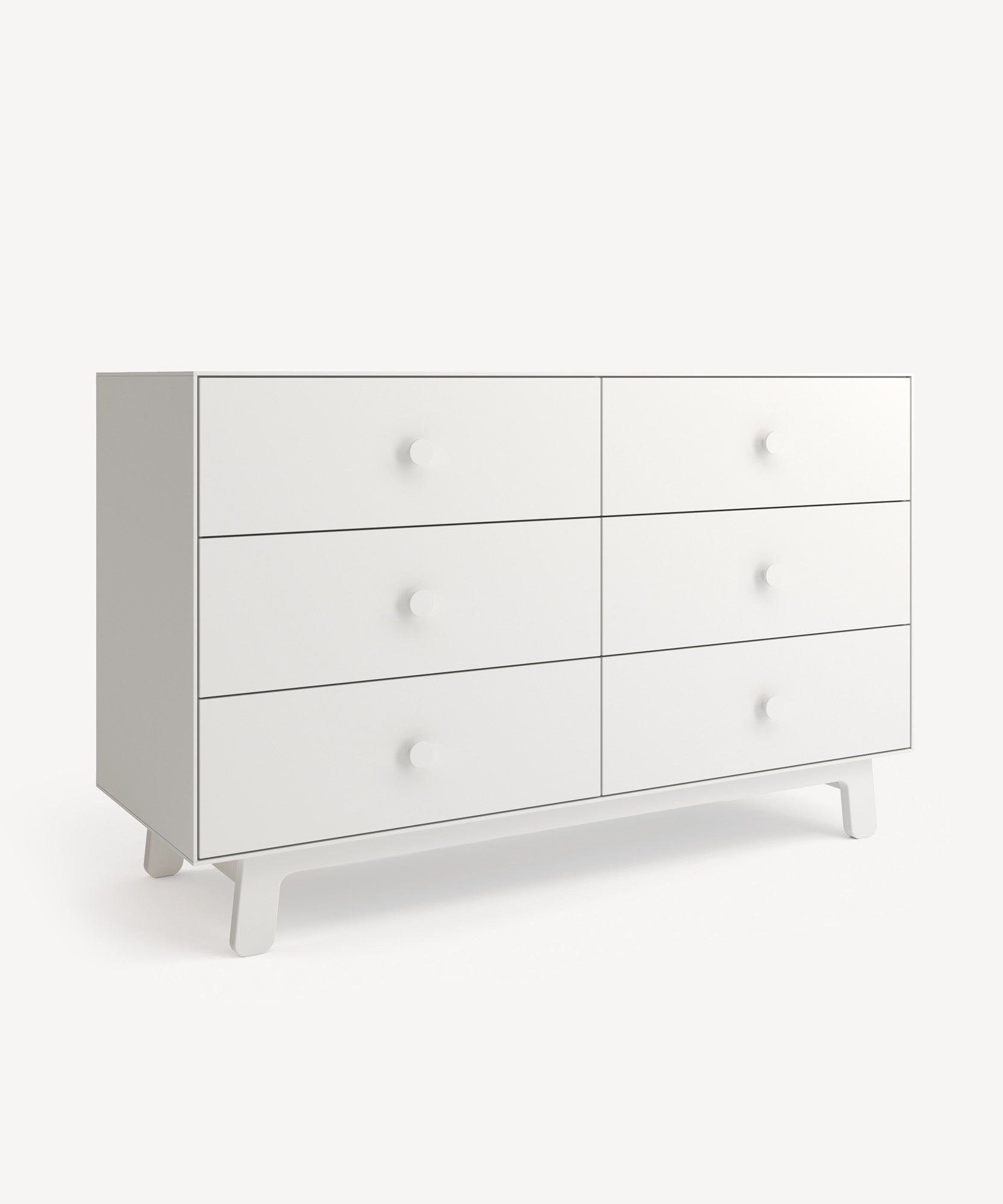 Oeuf Merlin 6-Drawer Dresser in White, side view