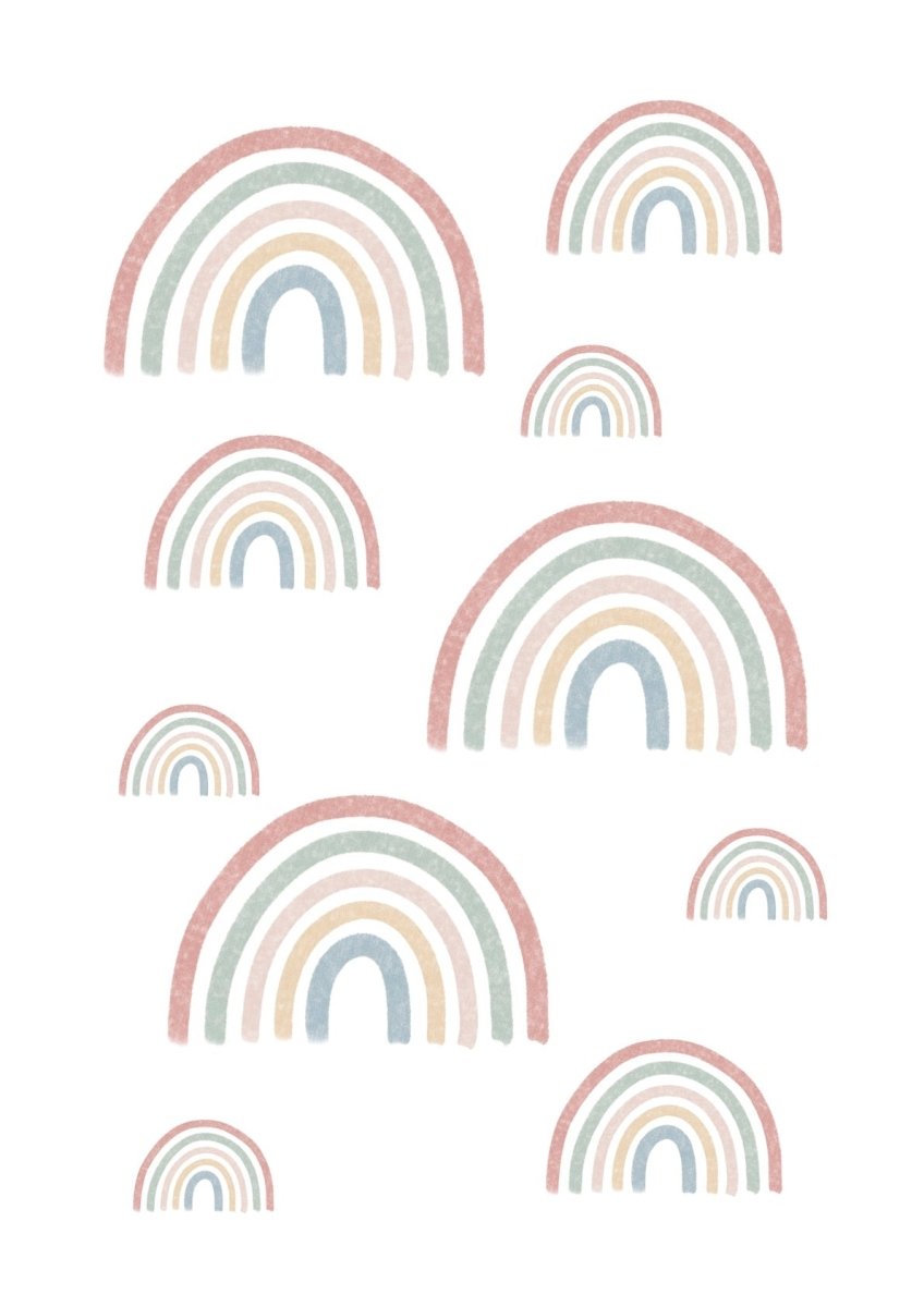 Spring Rainbows Print - portrait – for children, available at Learning Bugs UK