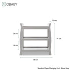 Obaby Stamford Sleigh Open Changing Unit - Warm Grey