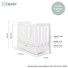 Obaby Stamford Space Saver Sleigh 2 Piece Room Set - White