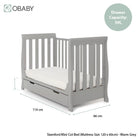 Obaby Stamford Mini Sleigh 2 Piece Room Set - Warm Grey