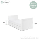 Obaby Stamford Classic Sleigh 3 Piece Room Set - White