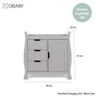 Obaby Stamford Mini Sleigh 3 Piece Room Set - Warm Grey
