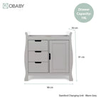 Obaby Stamford Luxe Sleigh 2 Piece Room Set - Warm Grey