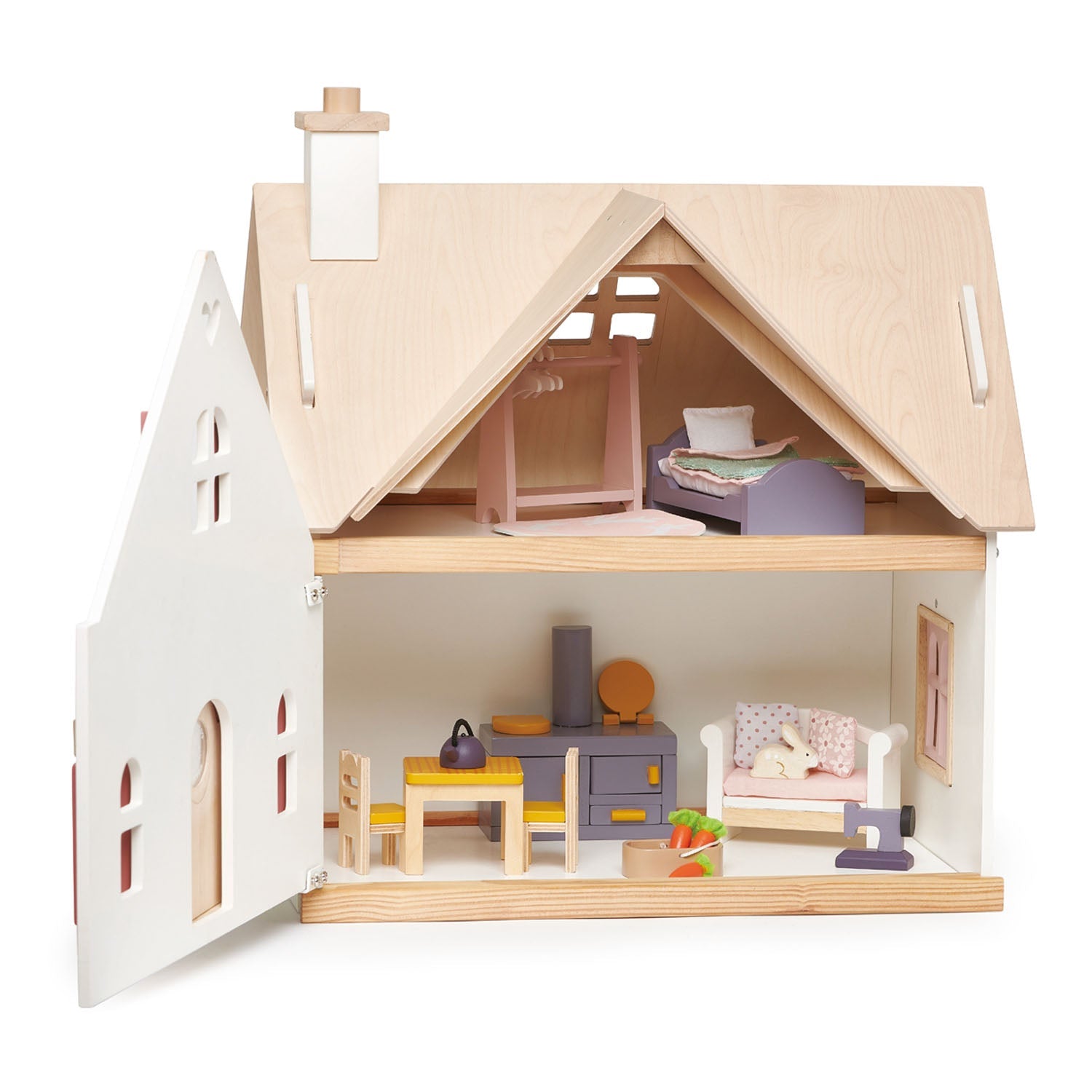 Buy Tender Leaf Cottontail Cottage | Wooden dolls house for kids by Learning Bugs UK